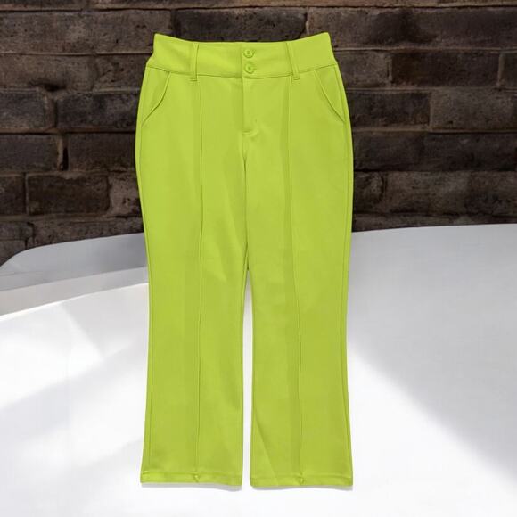 Happily Grey Pants - Happily Grey Junior's Pear Green Mid-Rise Center Seam 24.5" Inseam Pants Size 3